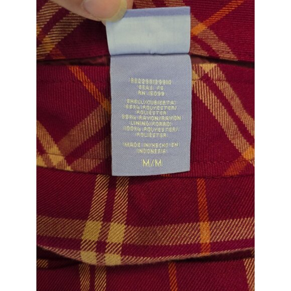 Laura Scott Plaid Skirt M/M Red & Orange Academia teacher whimsygoth - Picture 4 of 6